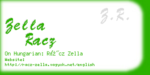 zella racz business card